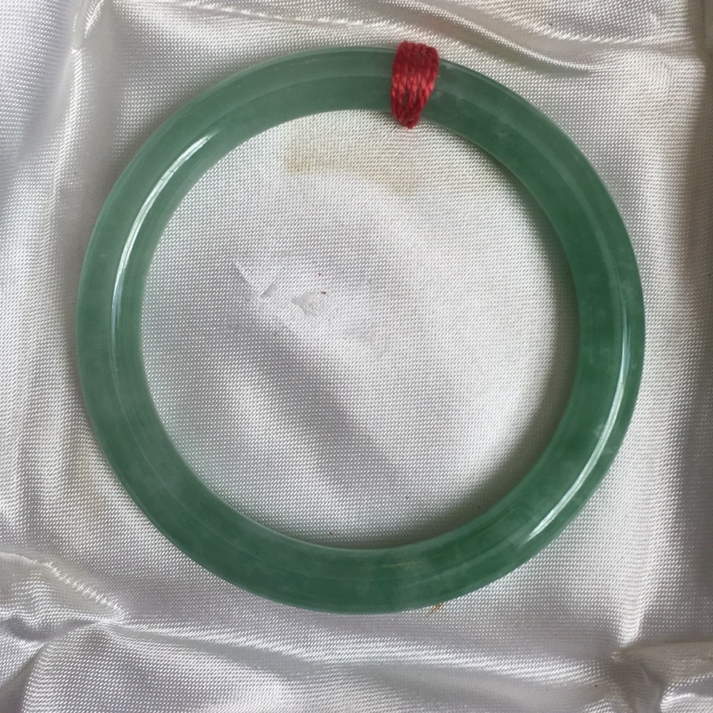 Solid Bracelet Real Jade Medium Grade - image 1